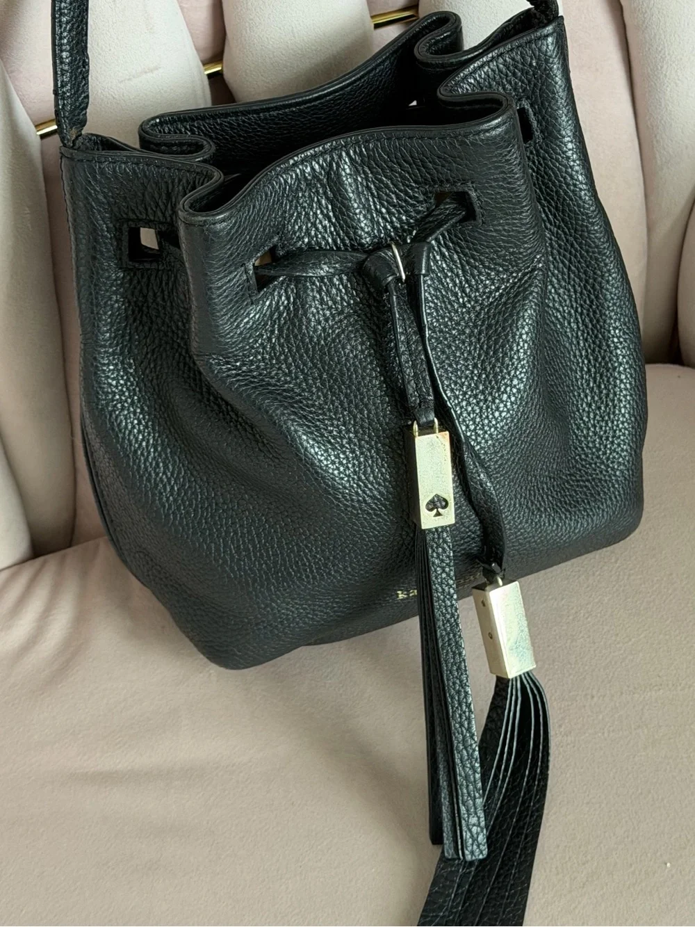 Kate Spade ♠️ Cooper Grey Street Black Leather Crossbody